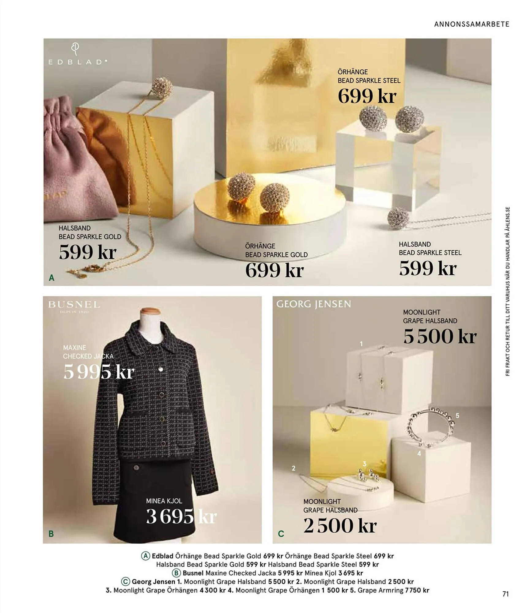 Åhléns reklamblad från 25 november till 24 december 2024 - Reklamblad sidor 71