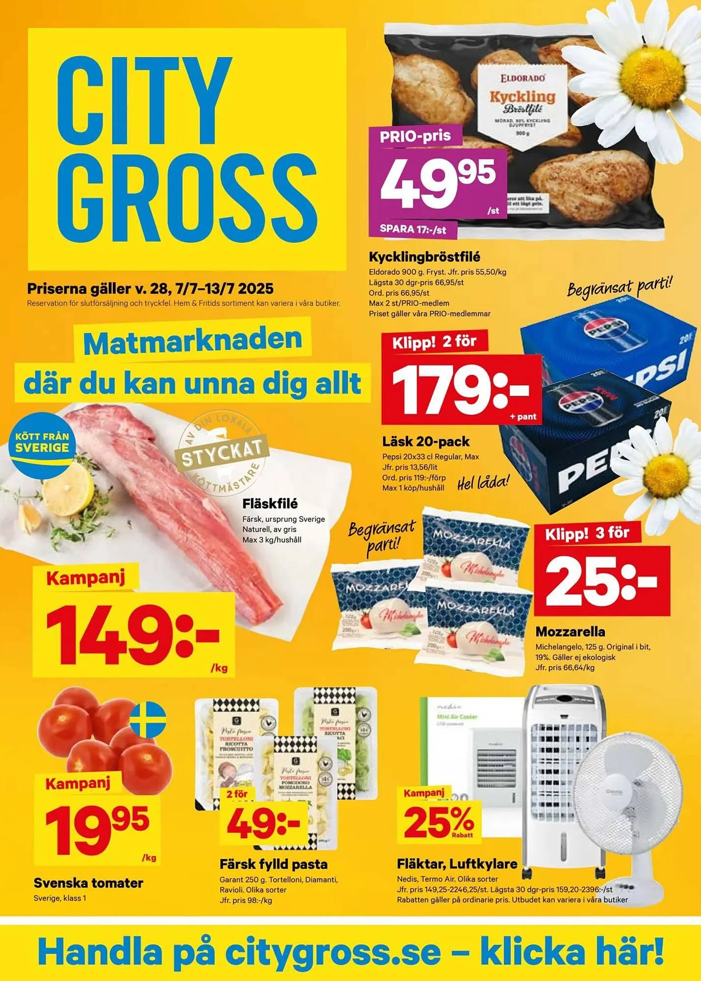 City Gross reklamblad från 7 juli till 13 juli 2025 - Reklamblad sidor 1