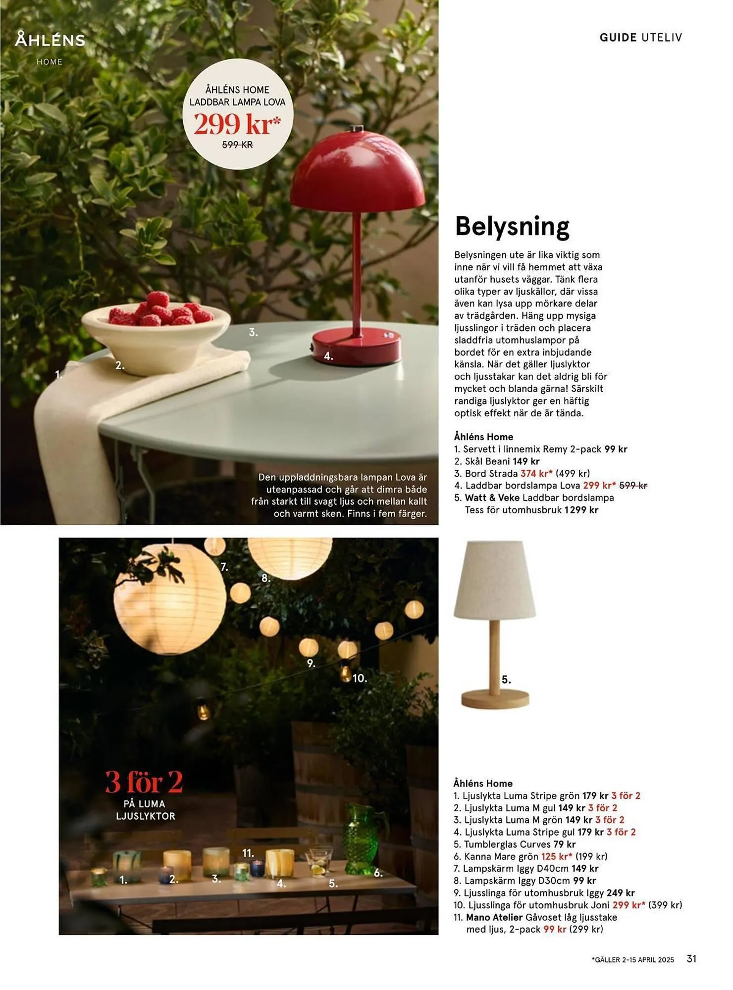 Åhléns reklamblad från 2 april till 22 april 2025 - Reklamblad sidor 31