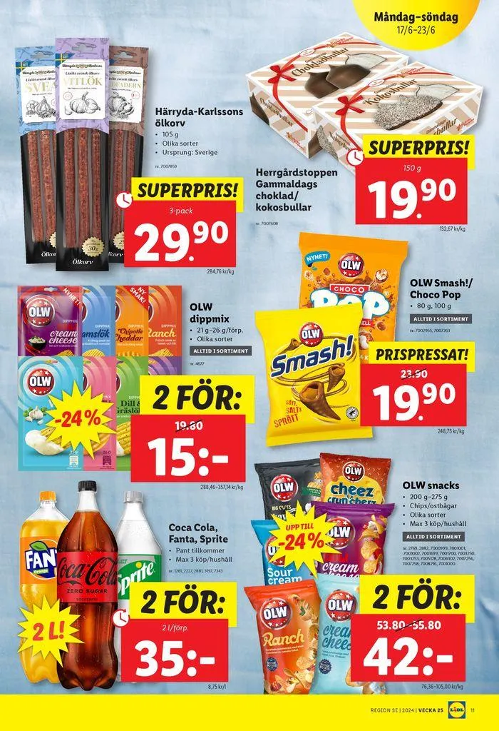 ERBJUDANDEN VECKA 25 från 17 juni till 23 juni 2024 - Reklamblad sidor 11