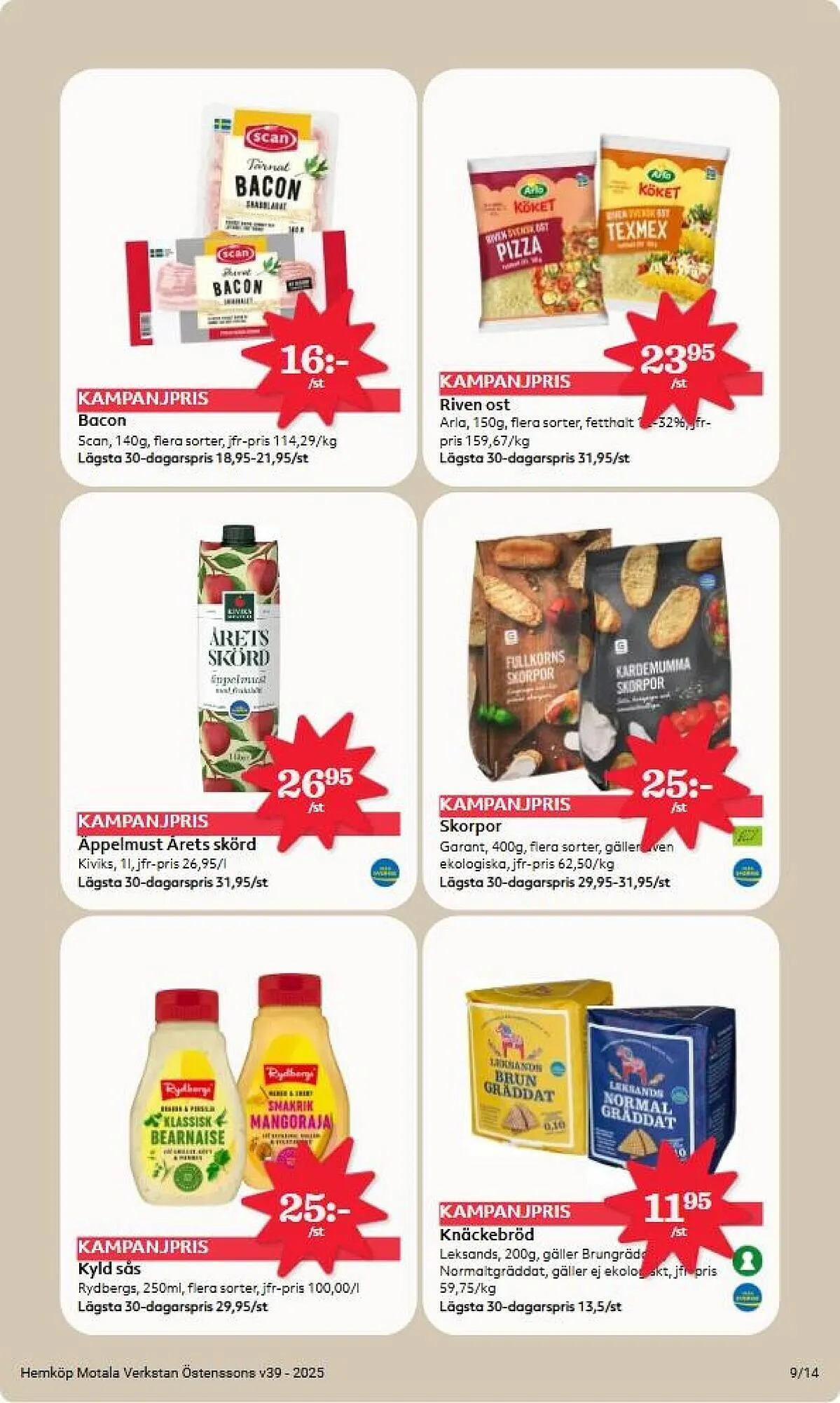 Hemköp reklamblad från 22 september till 28 september 2025 - Reklamblad sidor 9