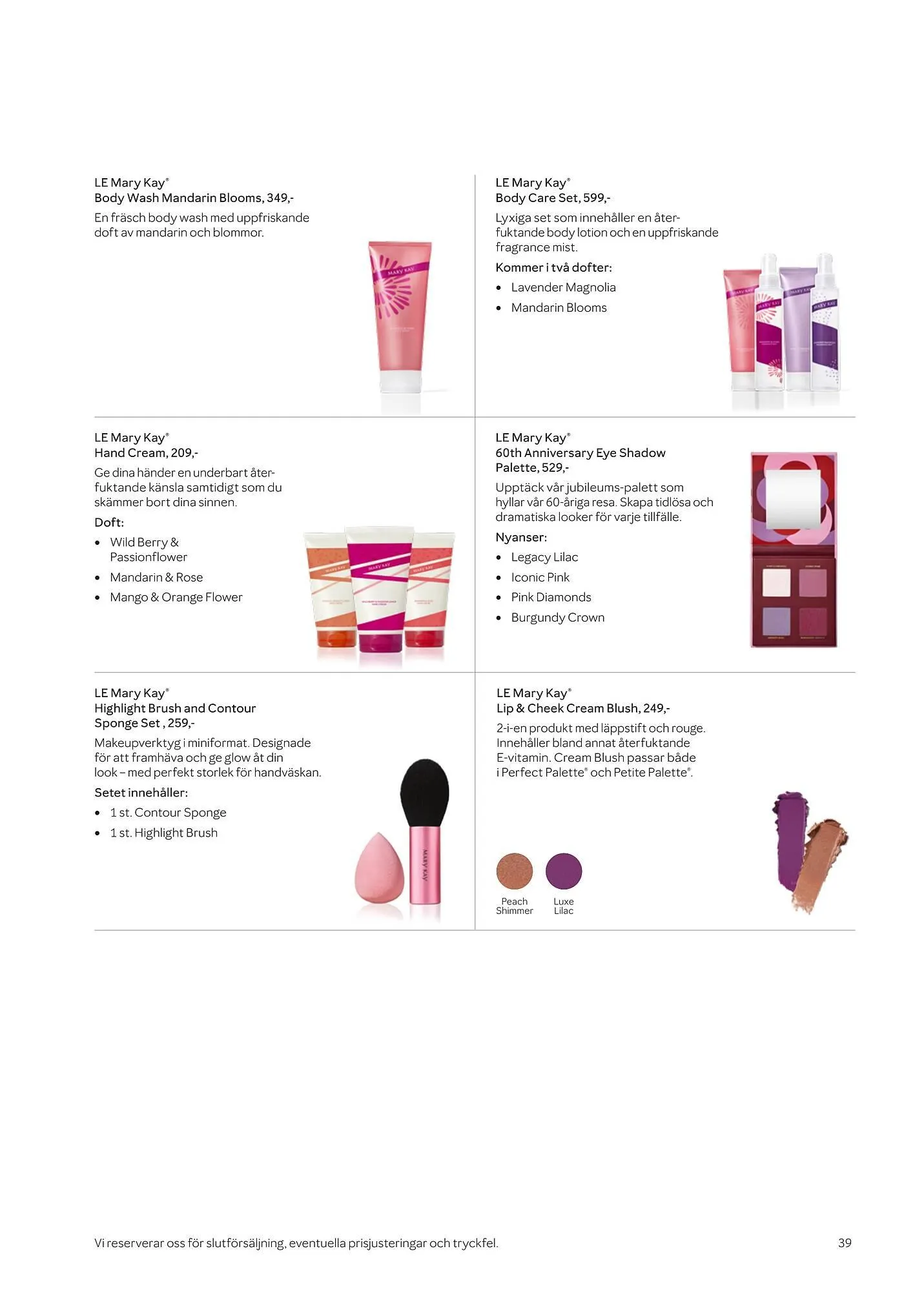 Mary Kay reklamblad från 8 april till 30 april 2025 - Reklamblad sidor 39