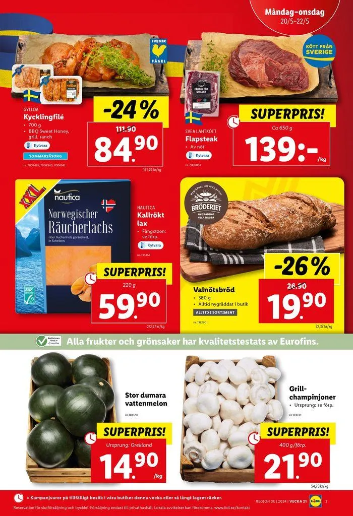 Nationell ERBJUDANDEN VECKA 21 från 20 maj till 26 maj 2024 - Reklamblad sidor 3