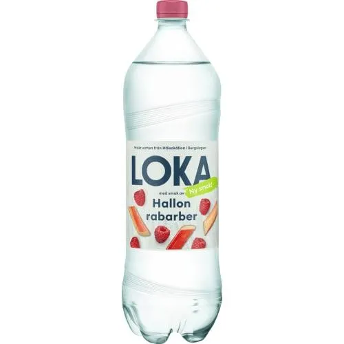 Hallon Rabarber, Loka Kolsyrat Vatten Pet