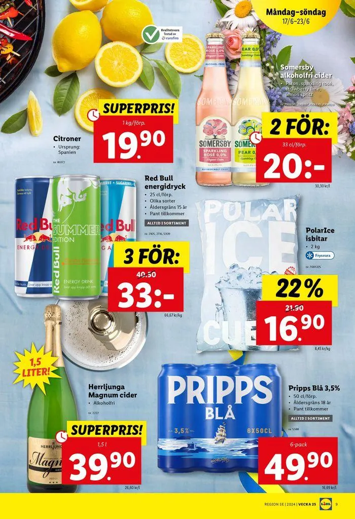 ERBJUDANDEN VECKA 25 från 17 juni till 23 juni 2024 - Reklamblad sidor 9