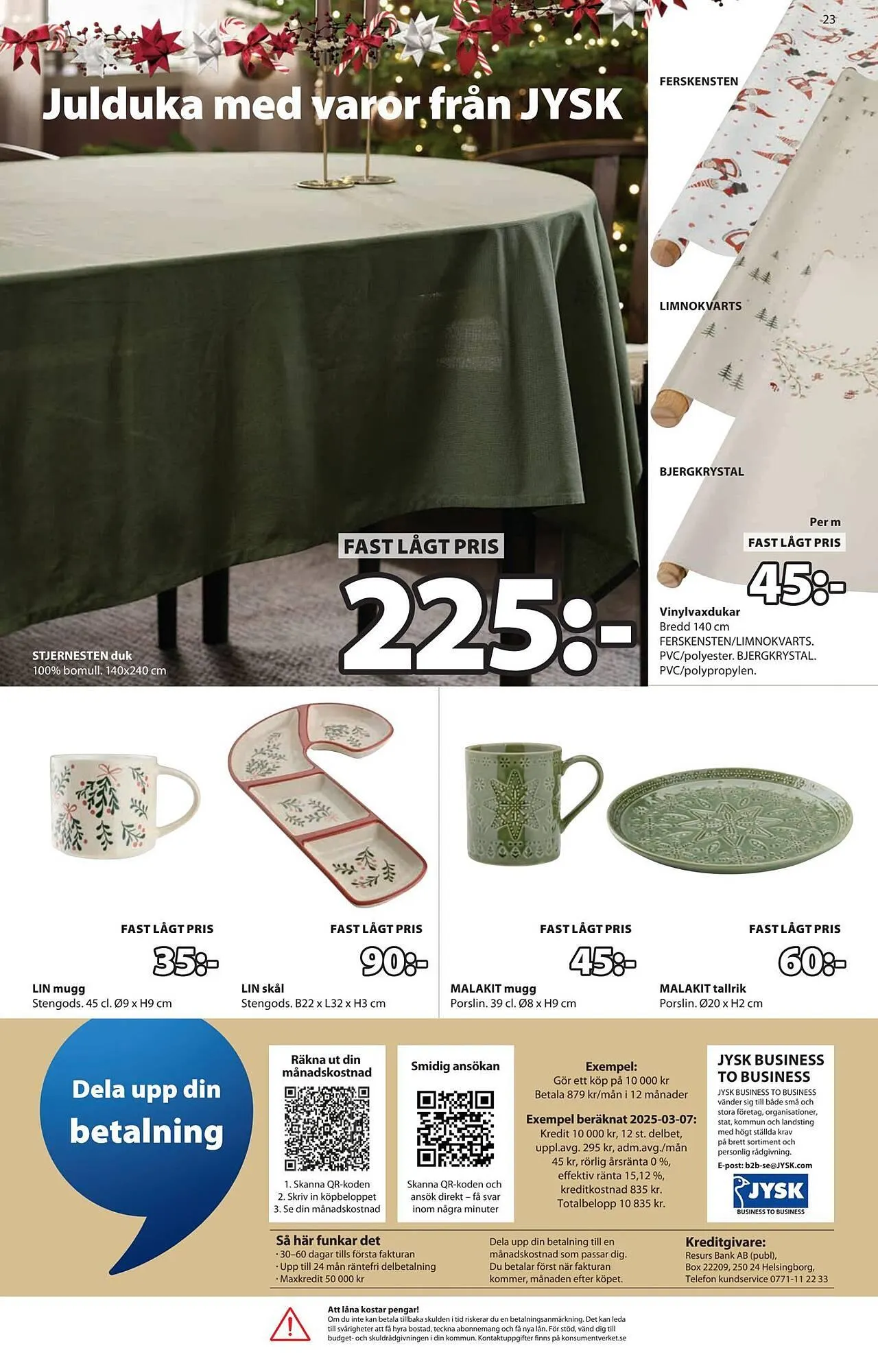 JYSK reklamblad från 1 december till 15 december 2025 - Reklamblad sidor 23