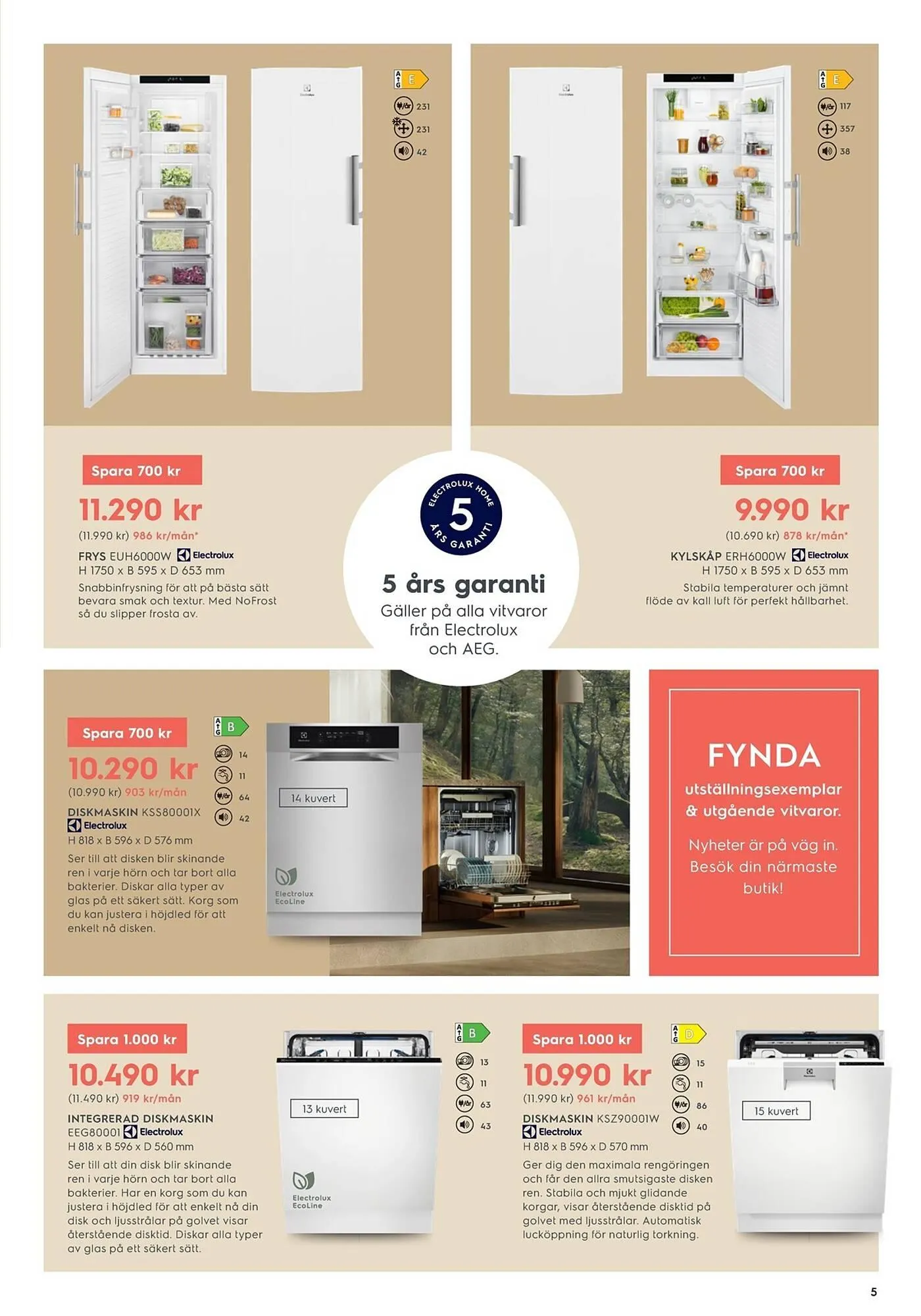 Electrolux Home reklamblad från 11 mars till 31 mars 2025 - Reklamblad sidor 5