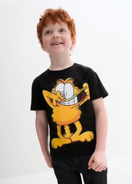T-shirt för barn med Garfield-tryck (Gustaf) i ekologisk bomull
