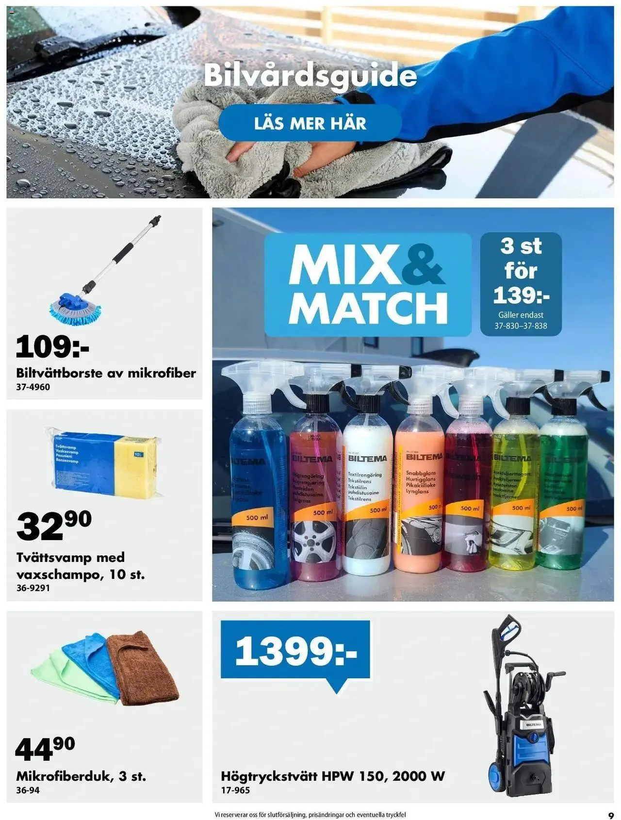 Biltema - erbjudanden från 25 juli till 31 december 2024 - Reklamblad sidor 9