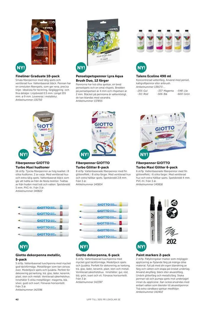 Nyheter och favoriter skola och fritidshem 2024 från 23 februari till 31 december 2024 - Reklamblad sidor 42