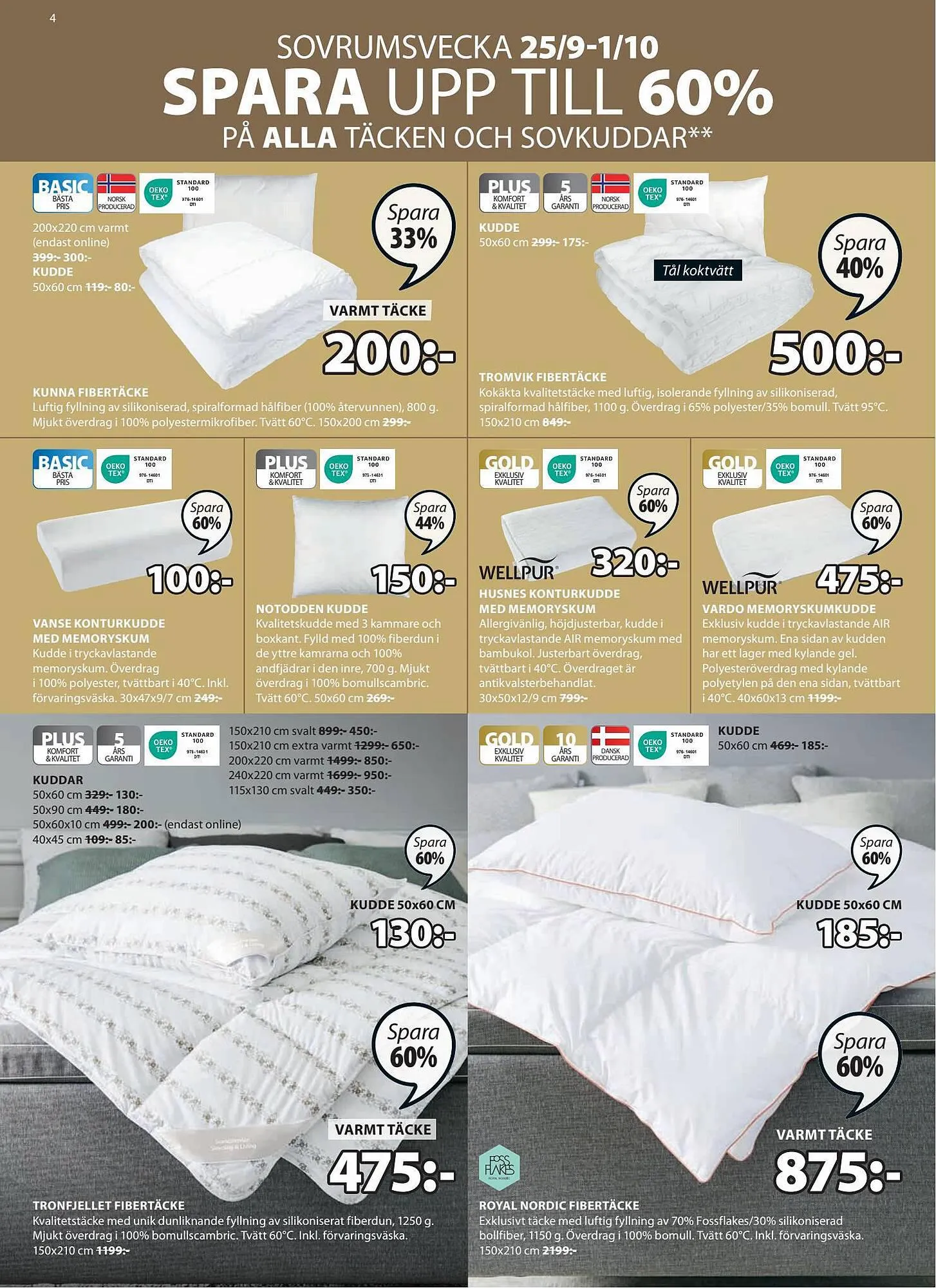 JYSK reklamblad från 25 september till 8 oktober 2023 - Reklamblad sidor 4