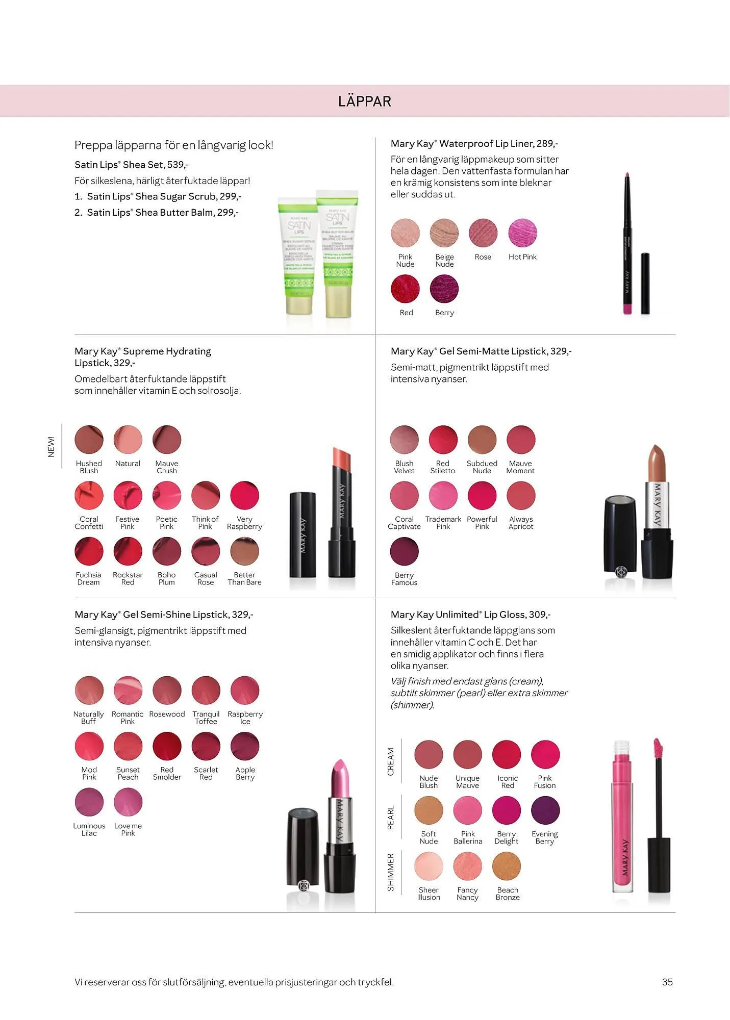 Mary Kay reklamblad från 8 april till 30 april 2025 - Reklamblad sidor 35