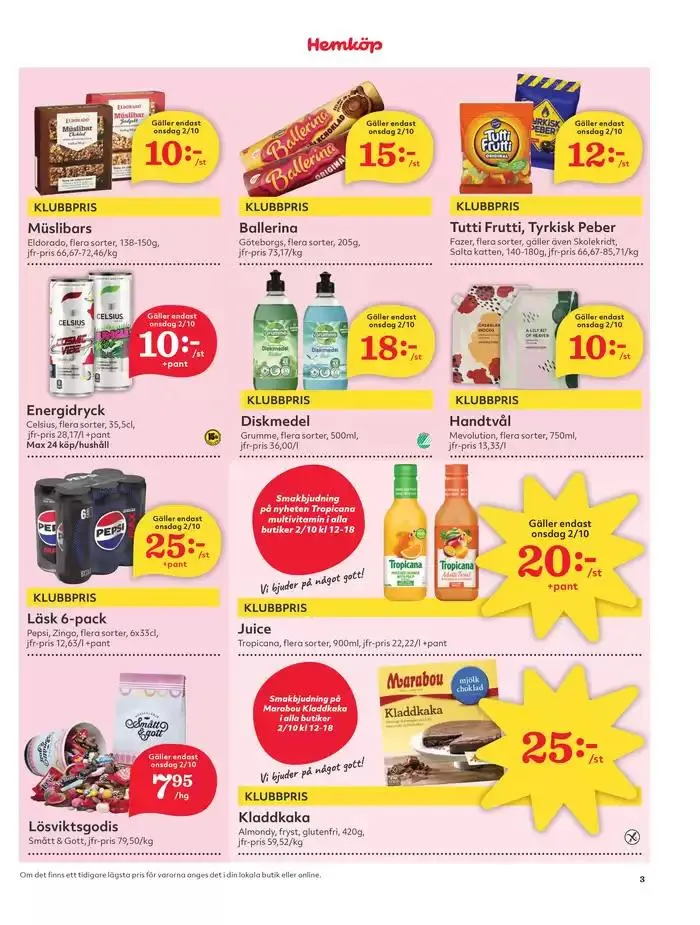 Specialerbjudanden för dig från 30 september till 6 oktober 2024 - Reklamblad sidor 3