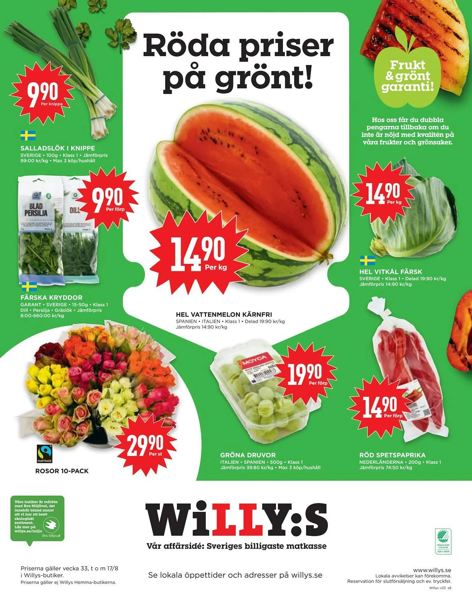 Willys reklamblad från 11 augusti till 17 augusti 2025 - Reklamblad sidor 8