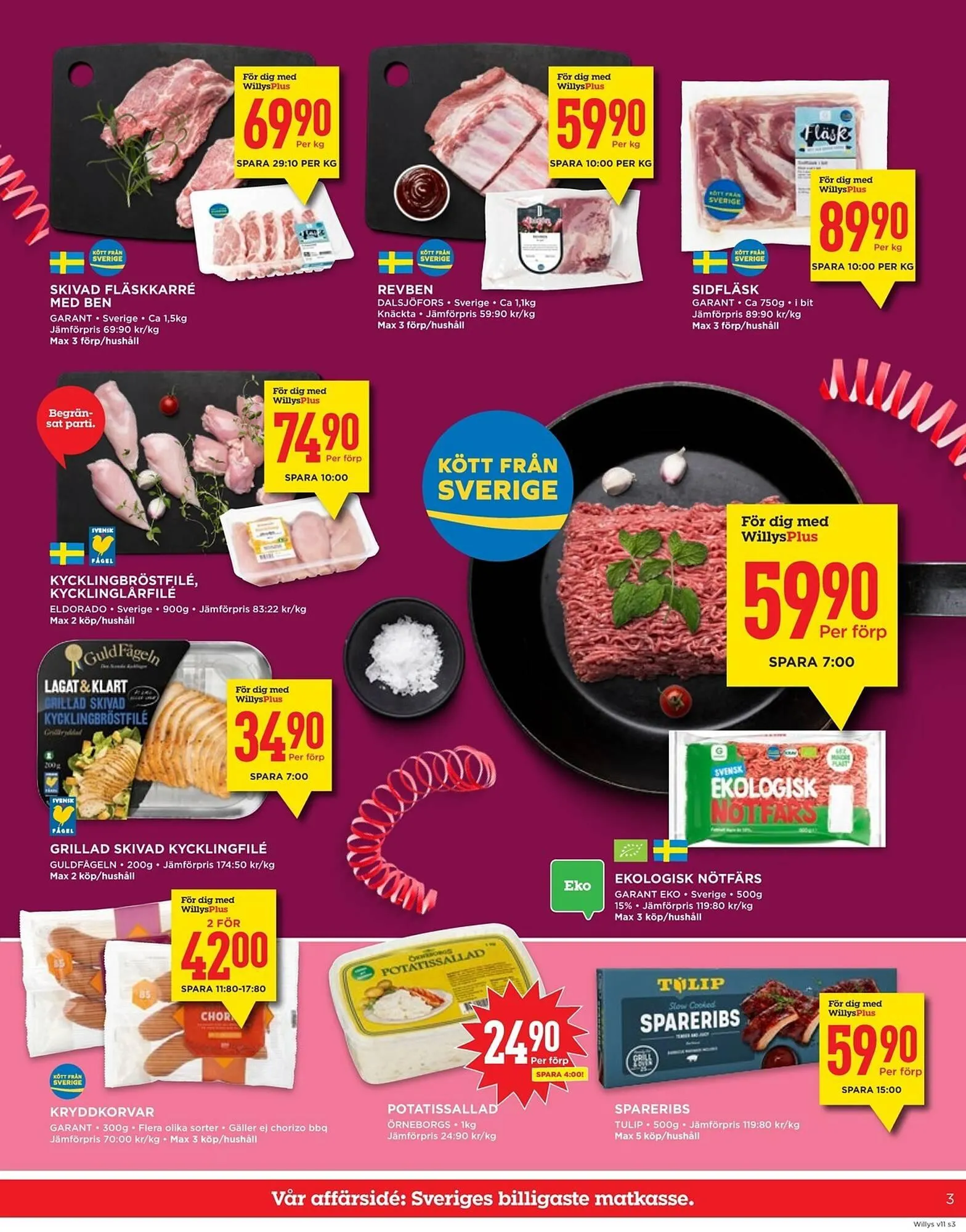 Willys reklamblad från 10 mars till 16 mars 2025 - Reklamblad sidor 3