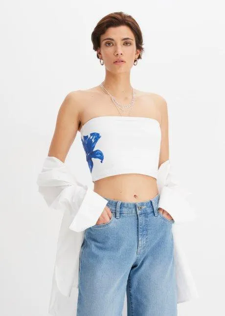 Bandeautopp mönstrad