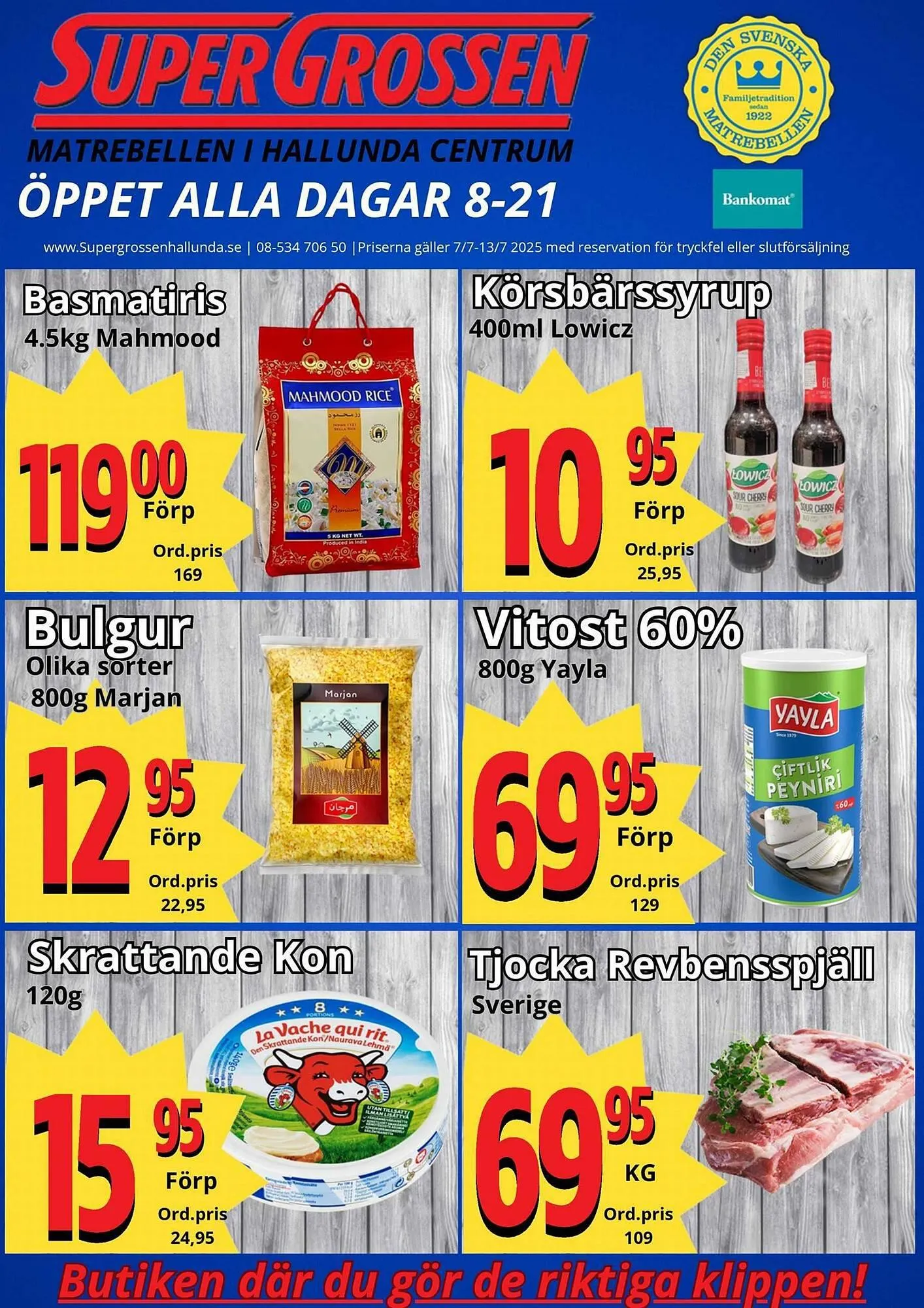 Supergrossen reklamblad från 7 juli till 13 juli 2025 - Reklamblad sidor 1