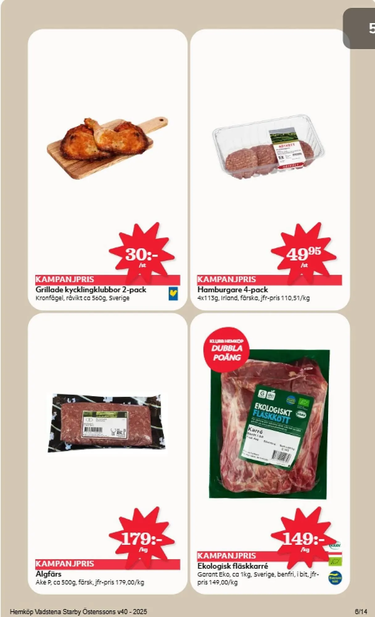 Hemköp reklamblad från 29 september till 5 oktober 2025 - Reklamblad sidor 6