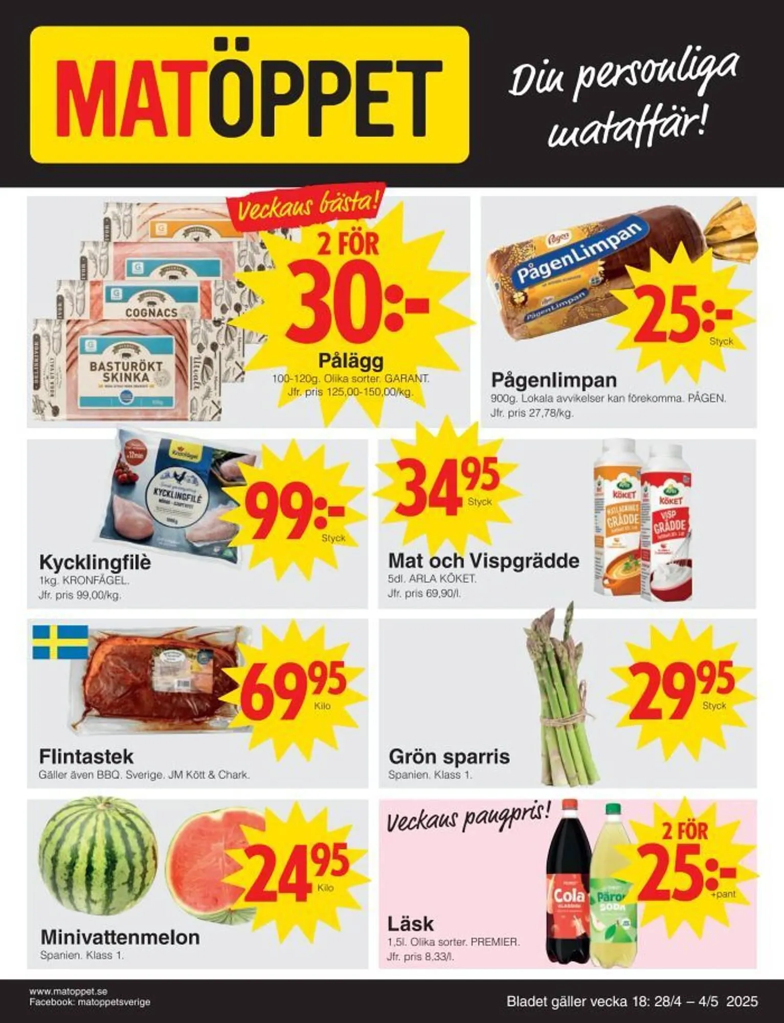 Matöppet reklamblad - 1