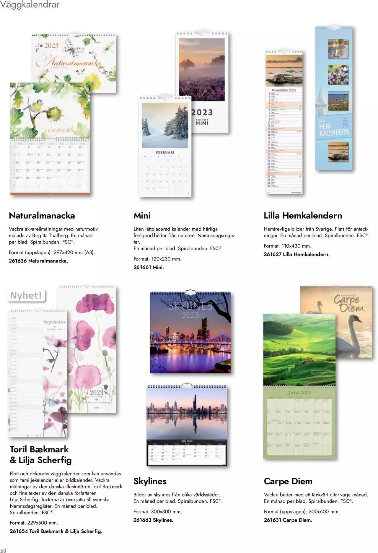 Almanackor och Kalendrar 2023 från 10 april till 31 december 2023 - Reklamblad sidor 58