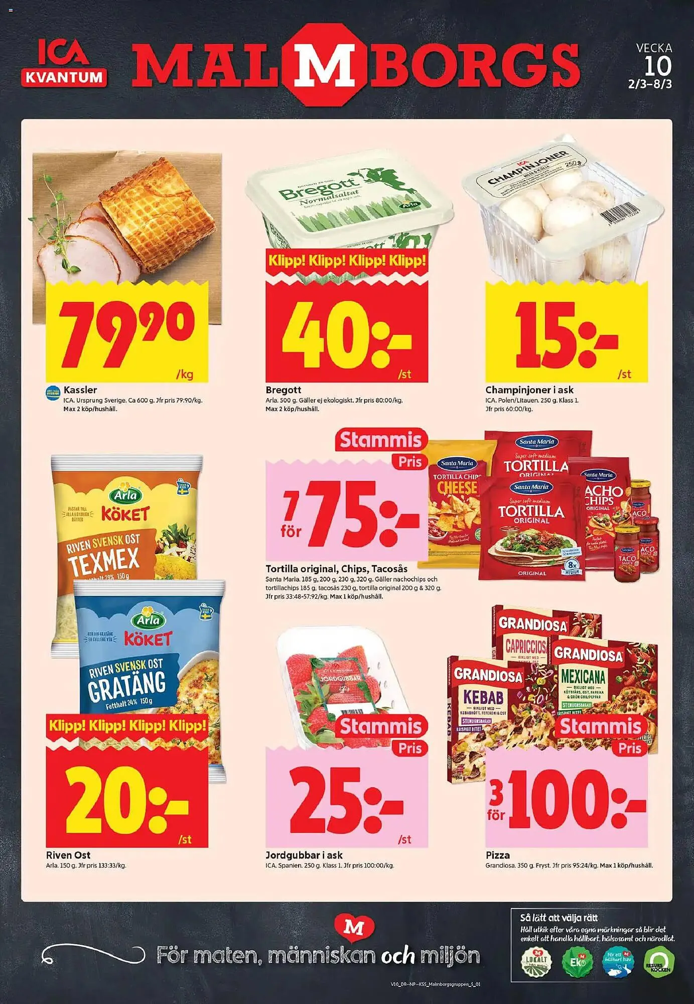 ICA Kvantum reklamblad från 2 mars till 8 mars 2026 - Reklamblad sidor 1