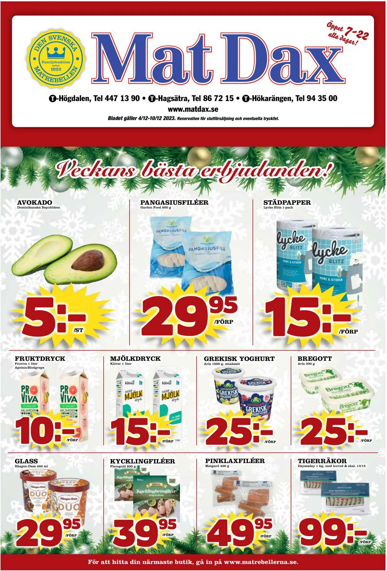 Matdax från 4 december till 10 december 2023 - Reklamblad sidor 1