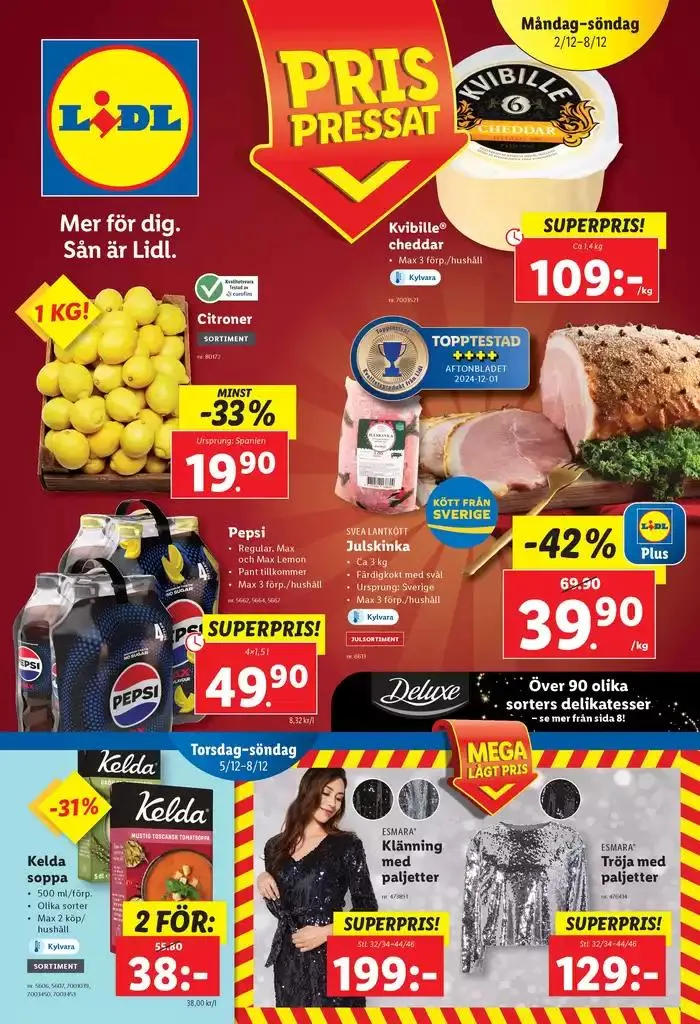 ERBJUDANDEN VECKA 49 från 2 december till 8 december 2024 - Reklamblad sidor 1