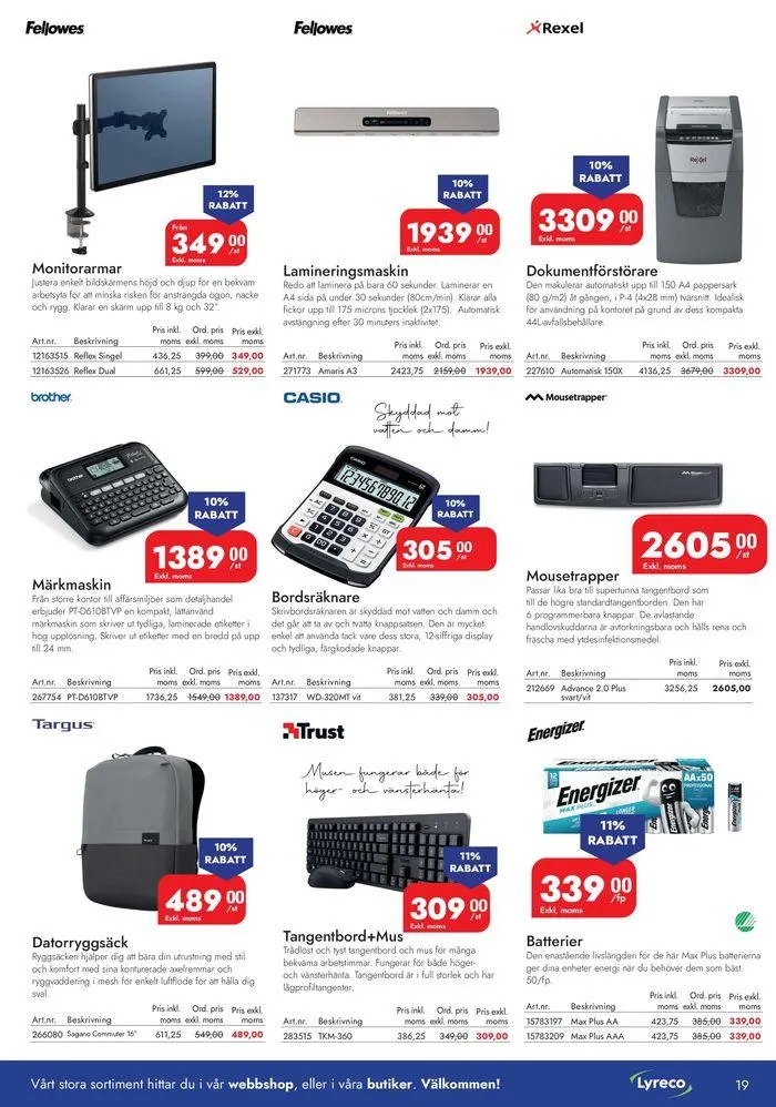Lyreco 2024 ! från 7 maj till 31 december 2024 - Reklamblad sidor 19