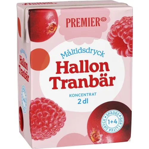 Hallon Tranbär Måltidsdryck