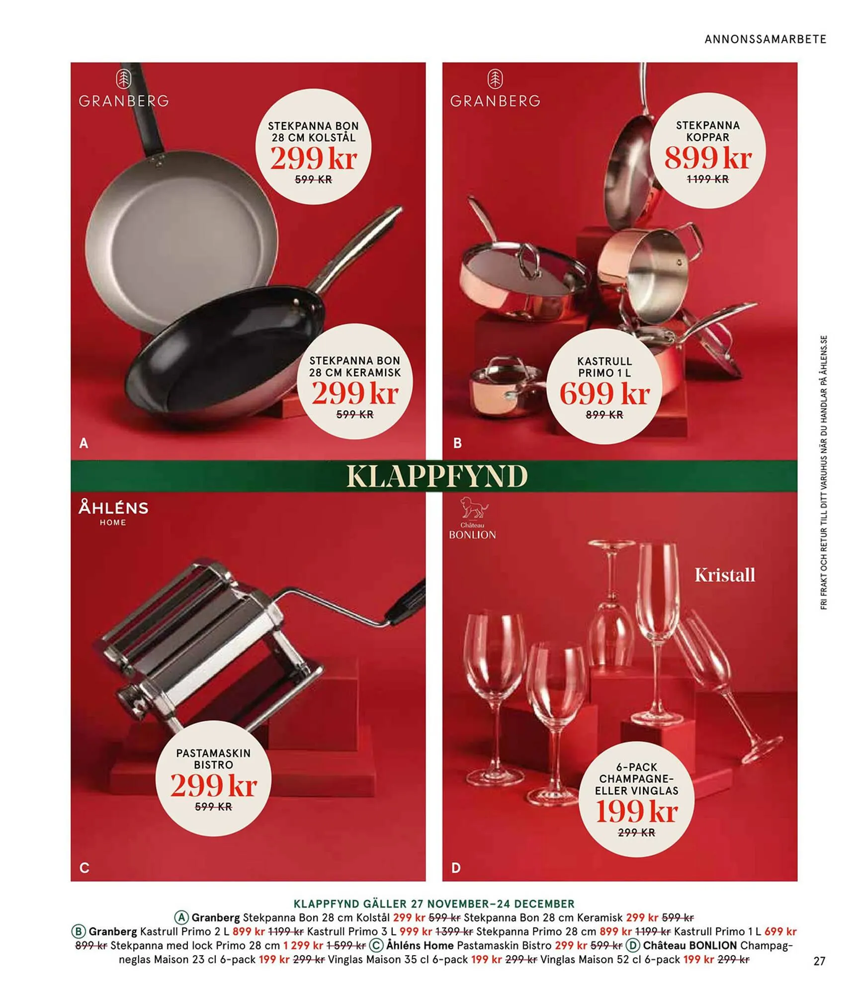 Åhléns reklamblad från 25 november till 24 december 2024 - Reklamblad sidor 27