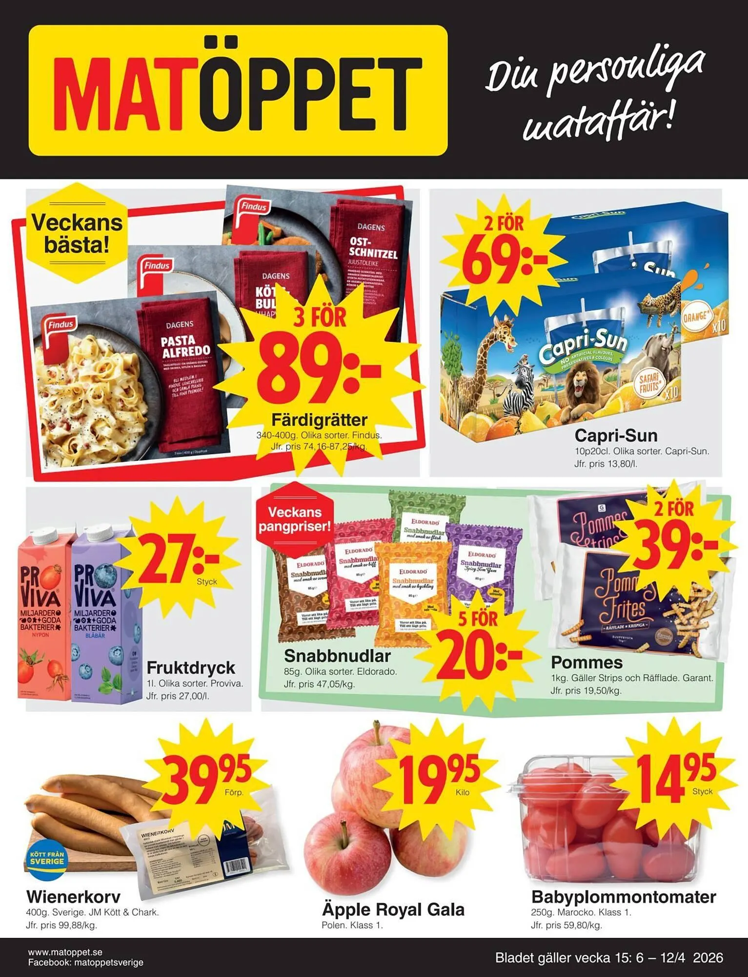 Matöppet reklamblad - 1