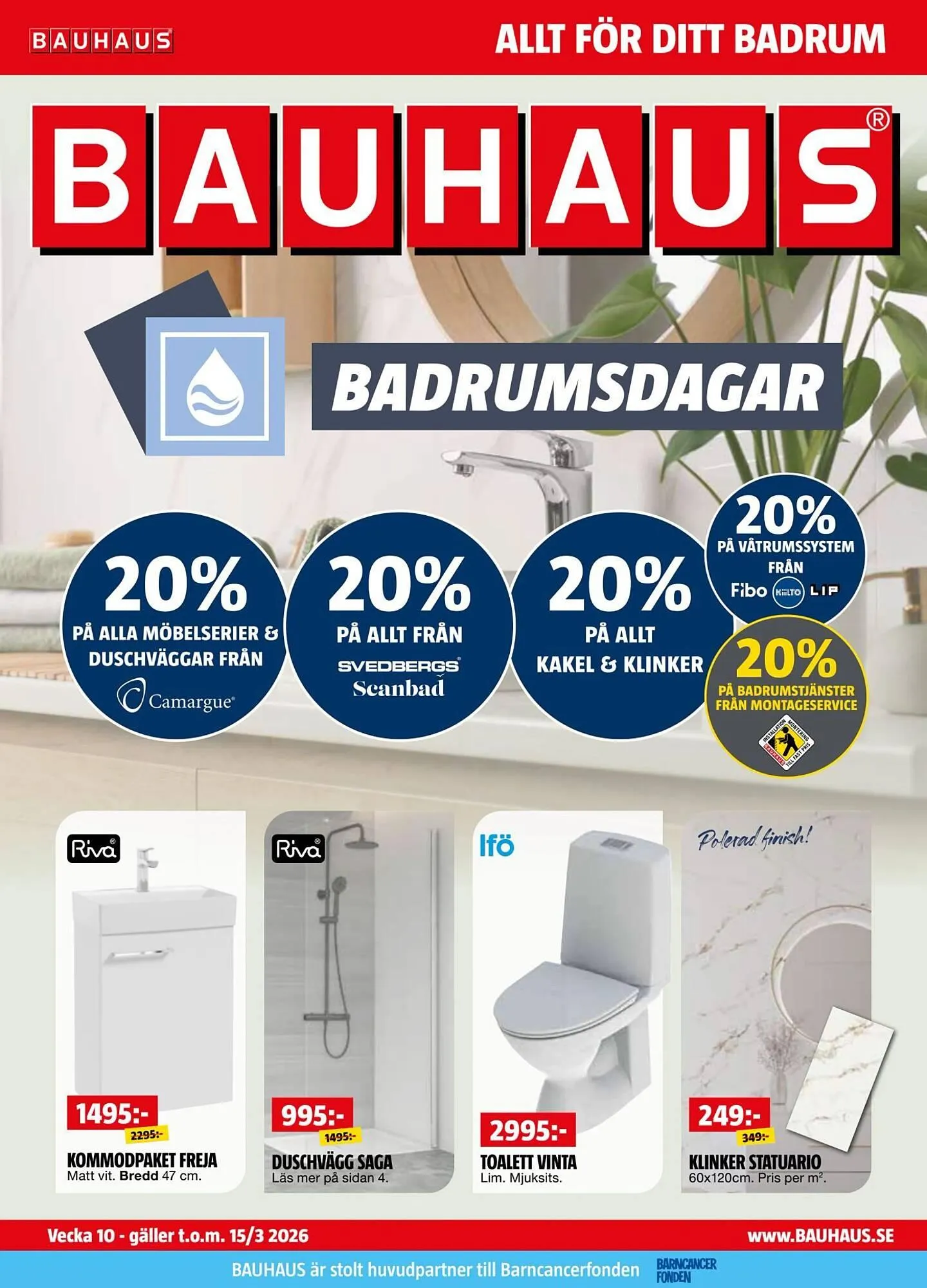 Bauhaus reklamblad från 2 mars till 16 mars 2026 - Reklamblad sidor 1