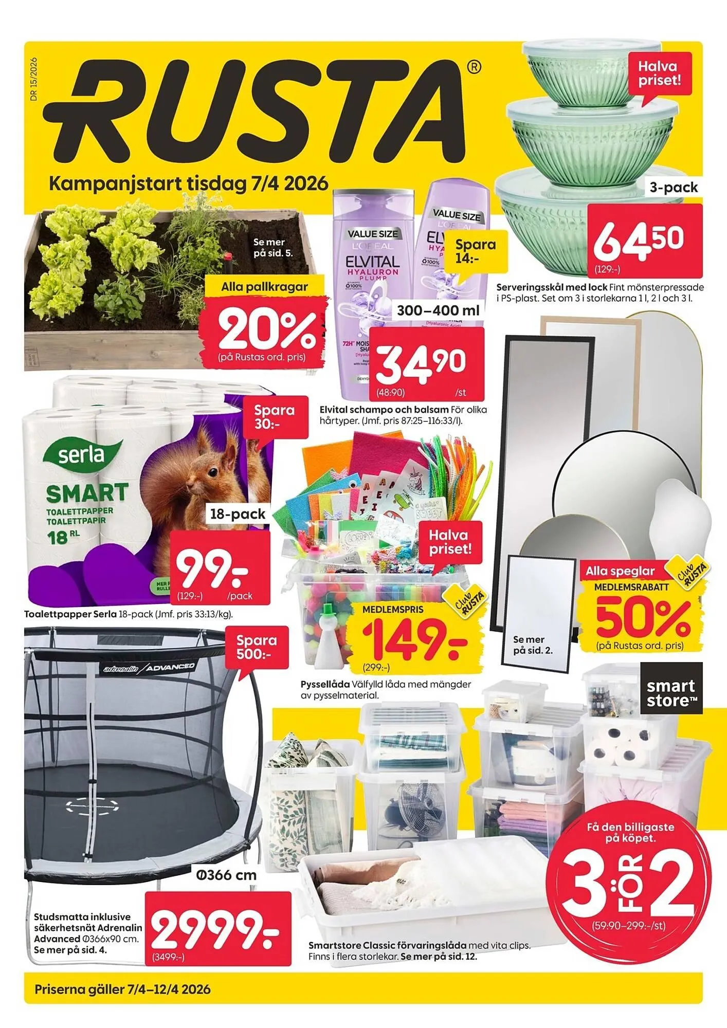 Rusta reklamblad från 7 april till 12 april 2026 - Reklamblad sidor 1