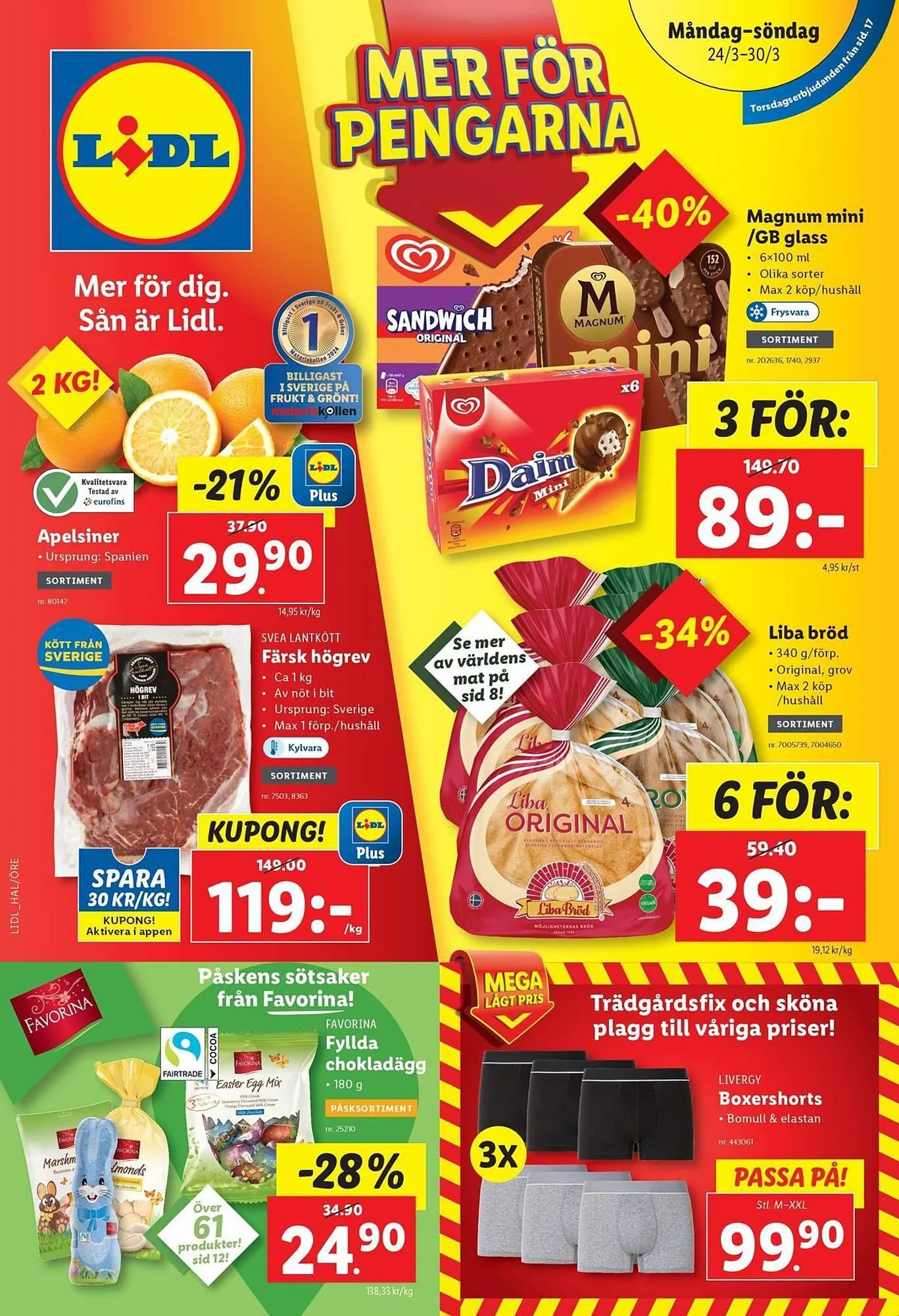 Lidl reklamblad från 24 mars till 30 mars 2025 - Reklamblad sidor 1