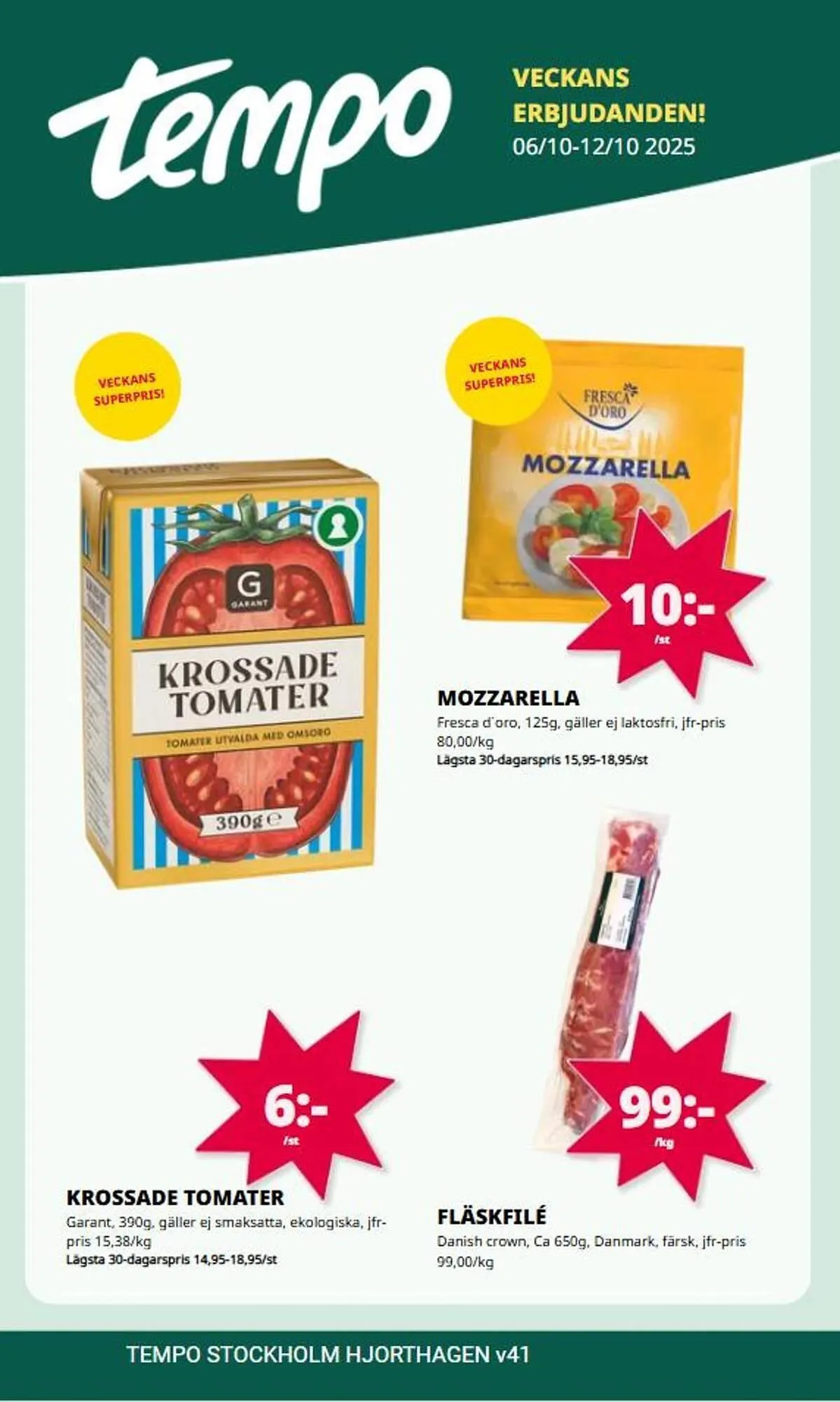 Tempo reklamblad från 6 oktober till 12 oktober 2025 - Reklamblad sidor 1
