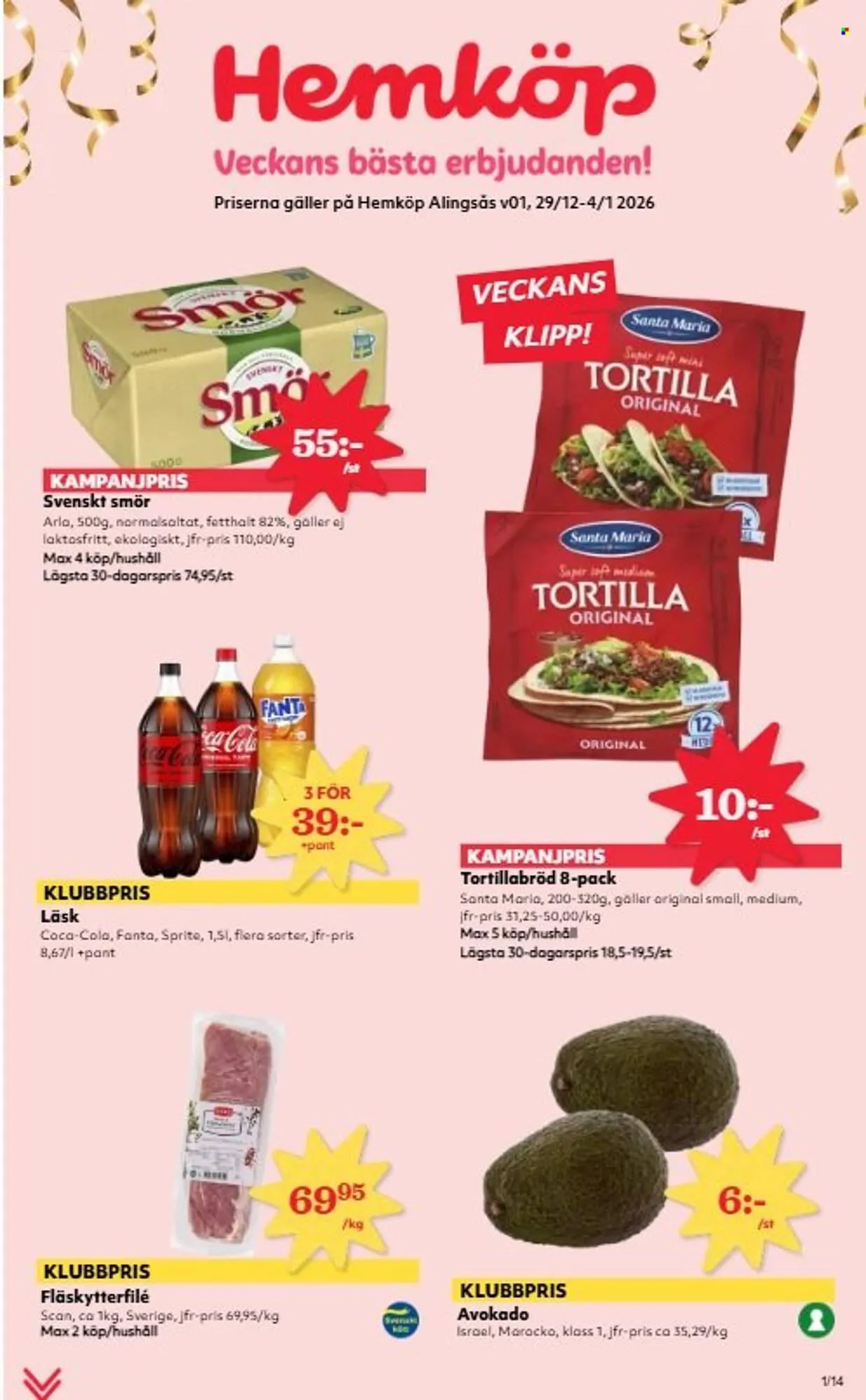 Hemköp reklamblad från 29 december till 4 januari 2026 - Reklamblad sidor 1