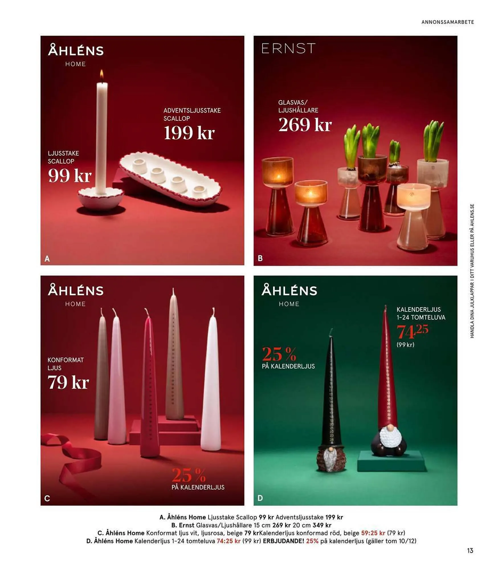 Åhléns reklamblad från 24 november till 24 december 2023 - Reklamblad sidor 13