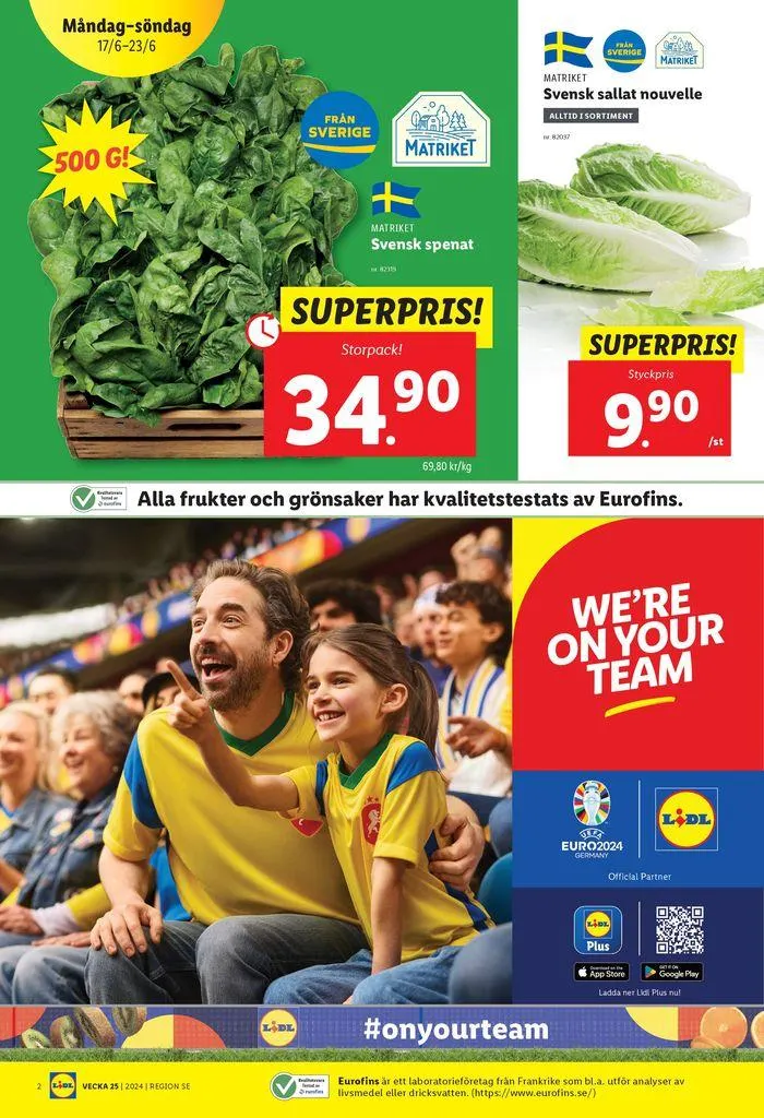 ERBJUDANDEN VECKA 25 från 17 juni till 23 juni 2024 - Reklamblad sidor 2