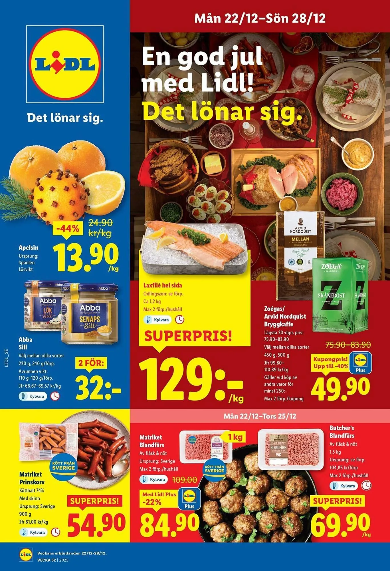 Lidl reklamblad från 22 december till 28 december 2025 - Reklamblad sidor 1