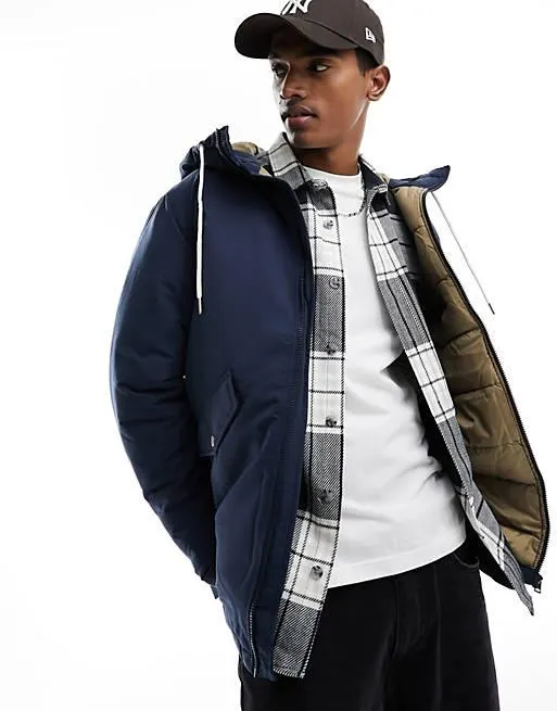 Jack & Jones – Marinblå parkas