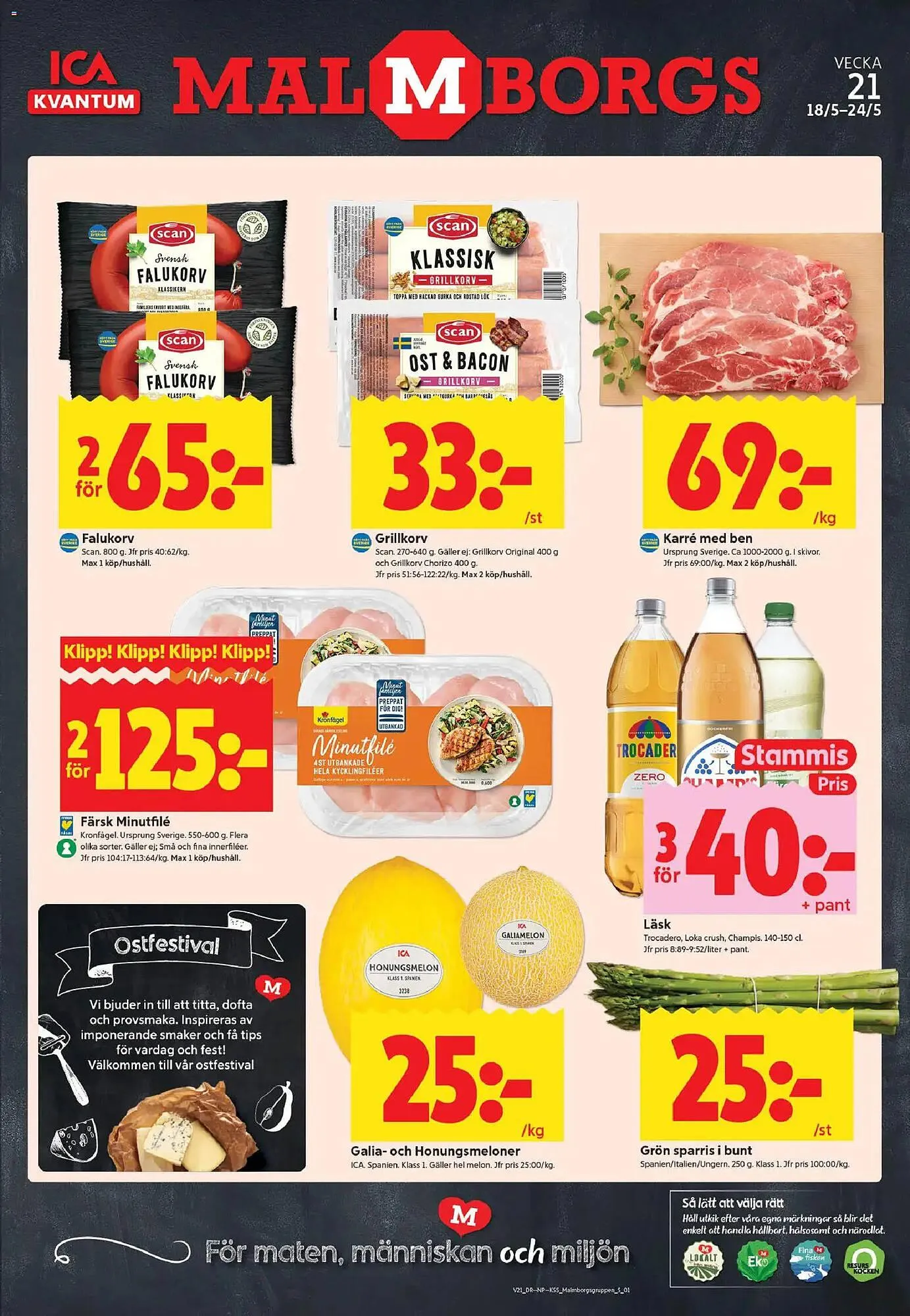 ICA Kvantum reklamblad från 18 maj till 24 maj 2026 - Reklamblad sidor 1