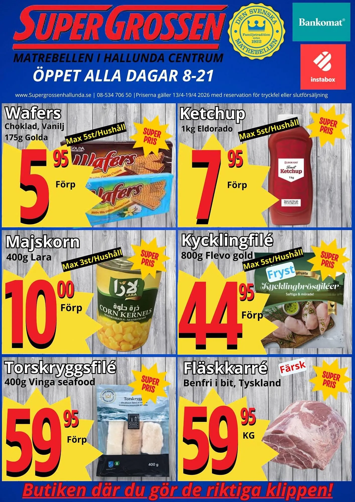 Supergrossen reklamblad från 13 april till 20 april 2026 - Reklamblad sidor 1