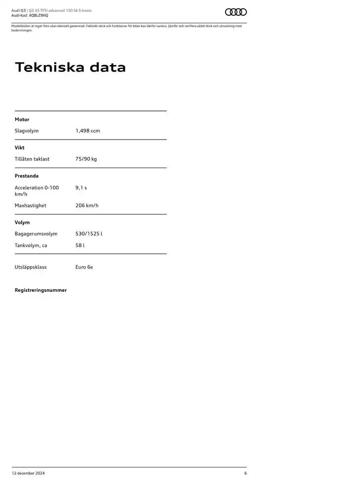 Audi Q3 från 12 december till 12 december 2025 - Reklamblad sidor 6