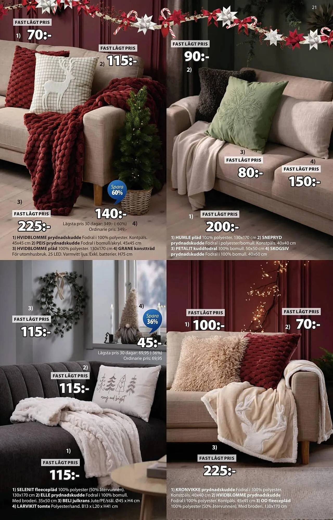 JYSK reklamblad från 1 december till 15 december 2025 - Reklamblad sidor 21