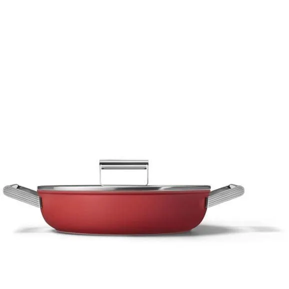 Smeg 50’s Style Djup Stekpanna 28 cm med lock CKFD2811RDM (röd)