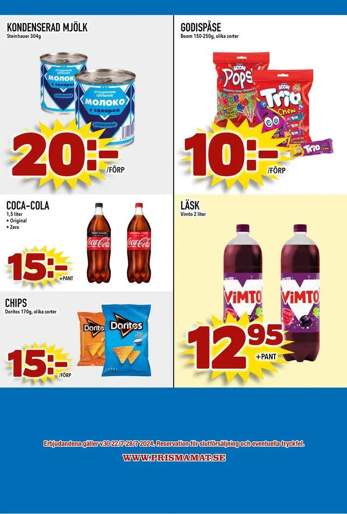Prisma Mat reklambad från 22 juli till 28 juli 2024 - Reklamblad sidor 8