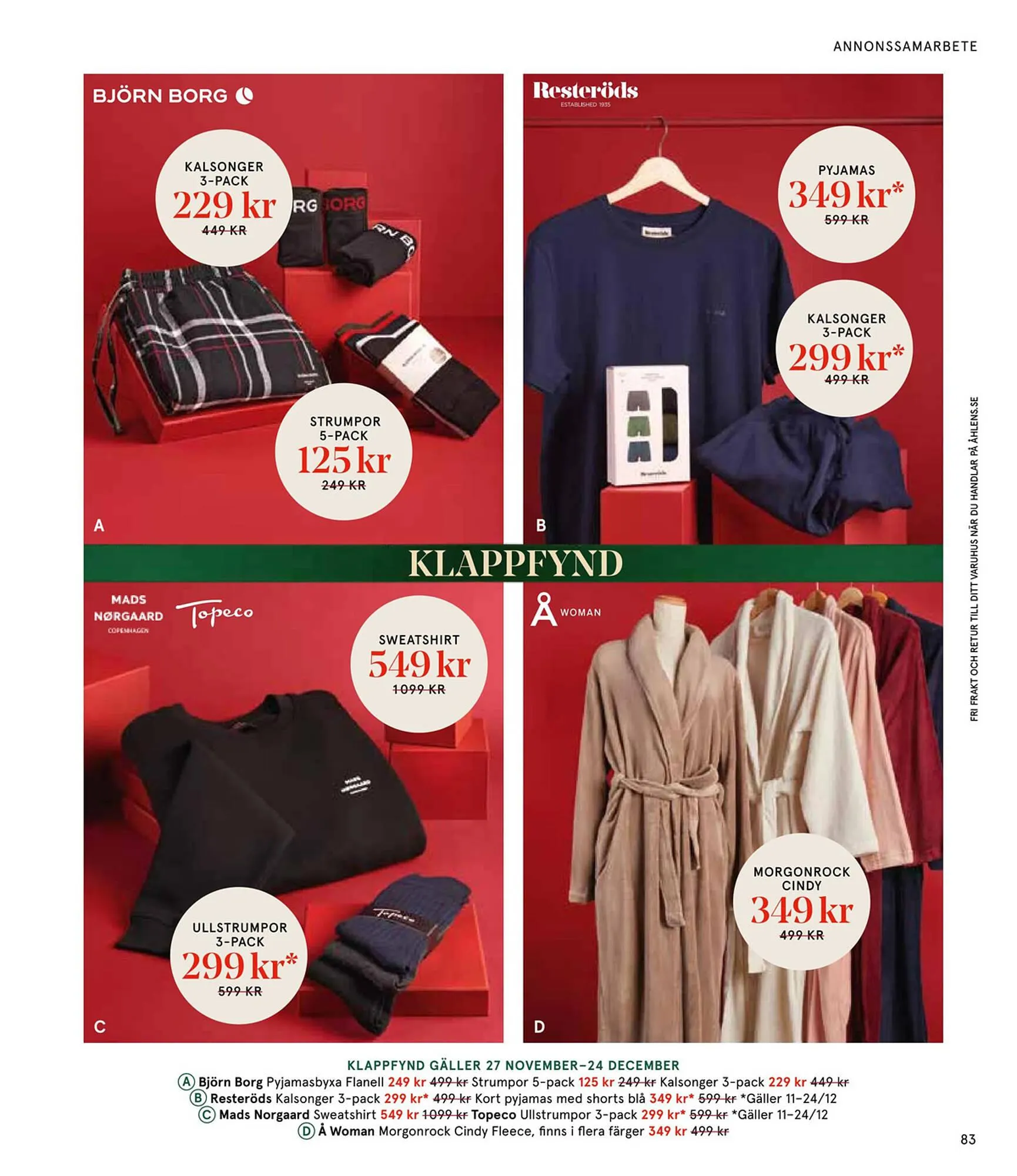 Åhléns reklamblad från 25 november till 24 december 2024 - Reklamblad sidor 83