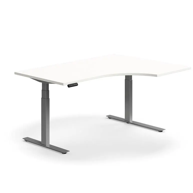 Höj- och sänkbart, 1600x1200 mm, silver, vit