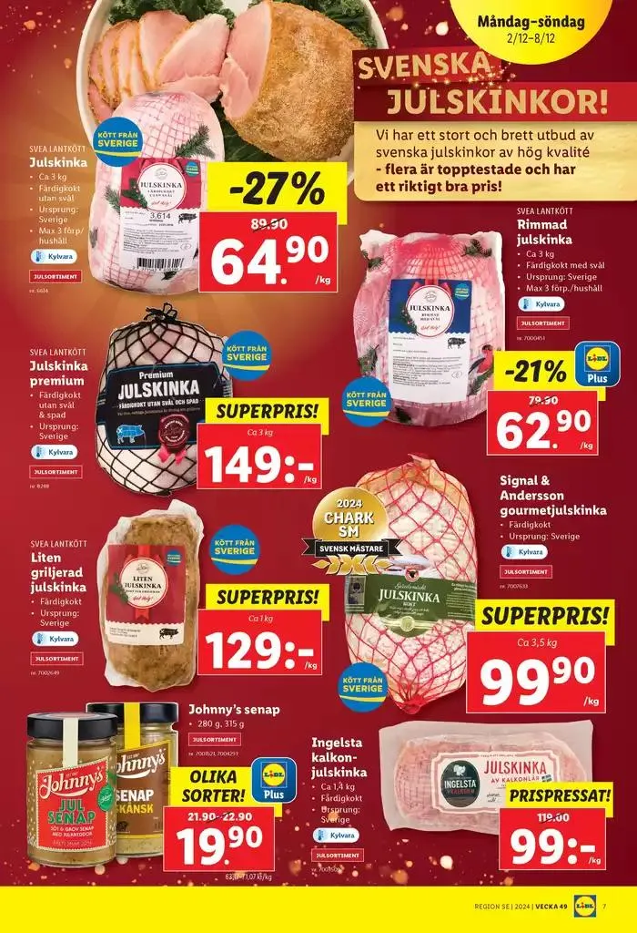 ERBJUDANDEN VECKA 49 från 2 december till 8 december 2024 - Reklamblad sidor 7