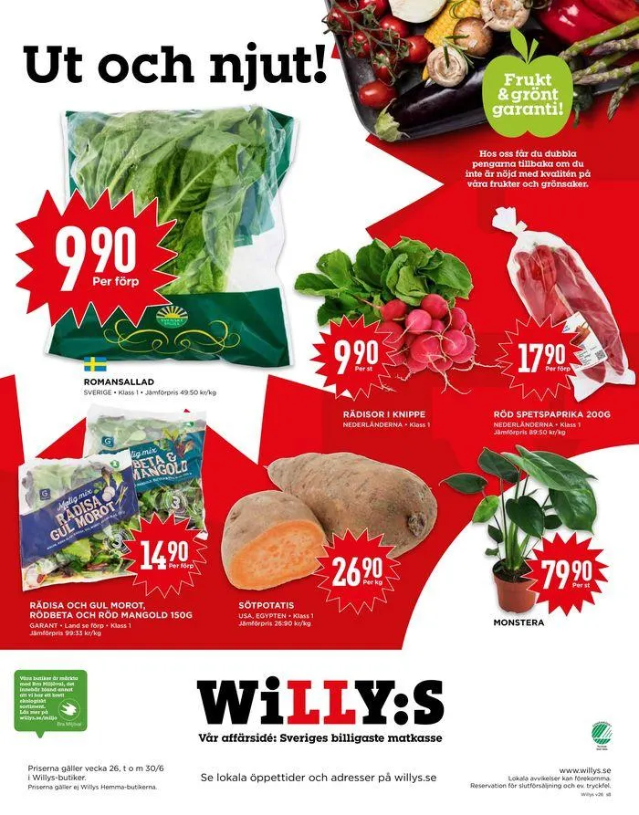 Willys Erbjudanden från 24 juni till 30 juni 2024 - Reklamblad sidor 8